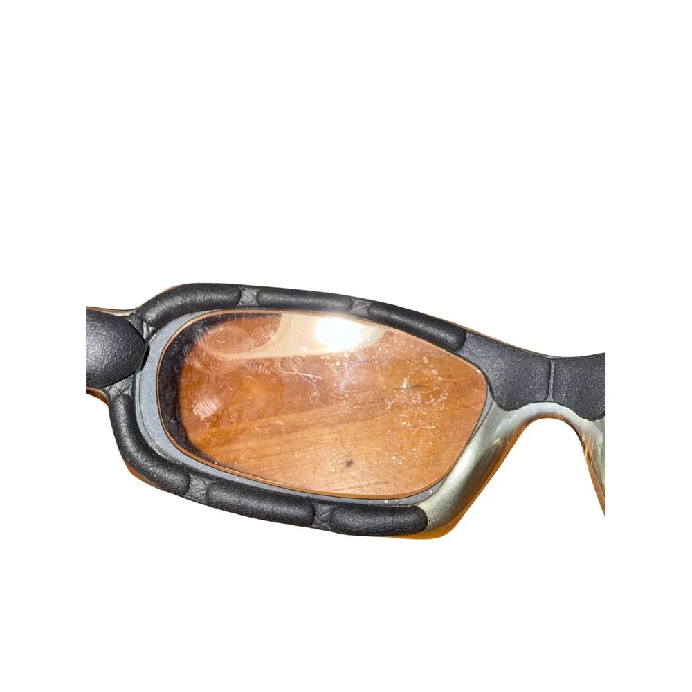 Vintage Harley Davidson Clear Lens Glasses Smoke Black Wrap Biker Moto Y2K